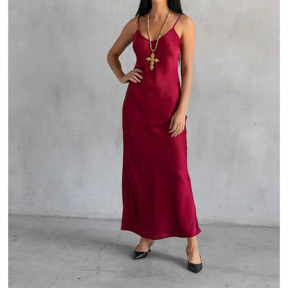 NEW CARE TUCKER basic lennon zipslip™️dress in bordeaux